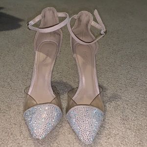 Sparkle nude heels